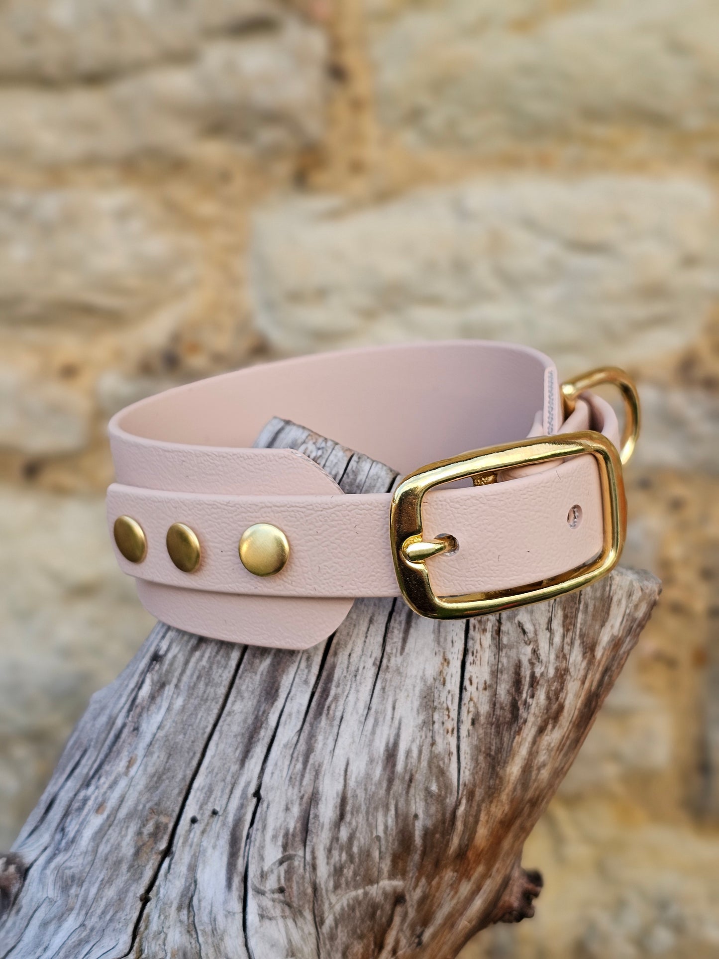 Powder Pearl - Waterproof BioThane© Wide Fit Dog Collar / Sighthound Collar