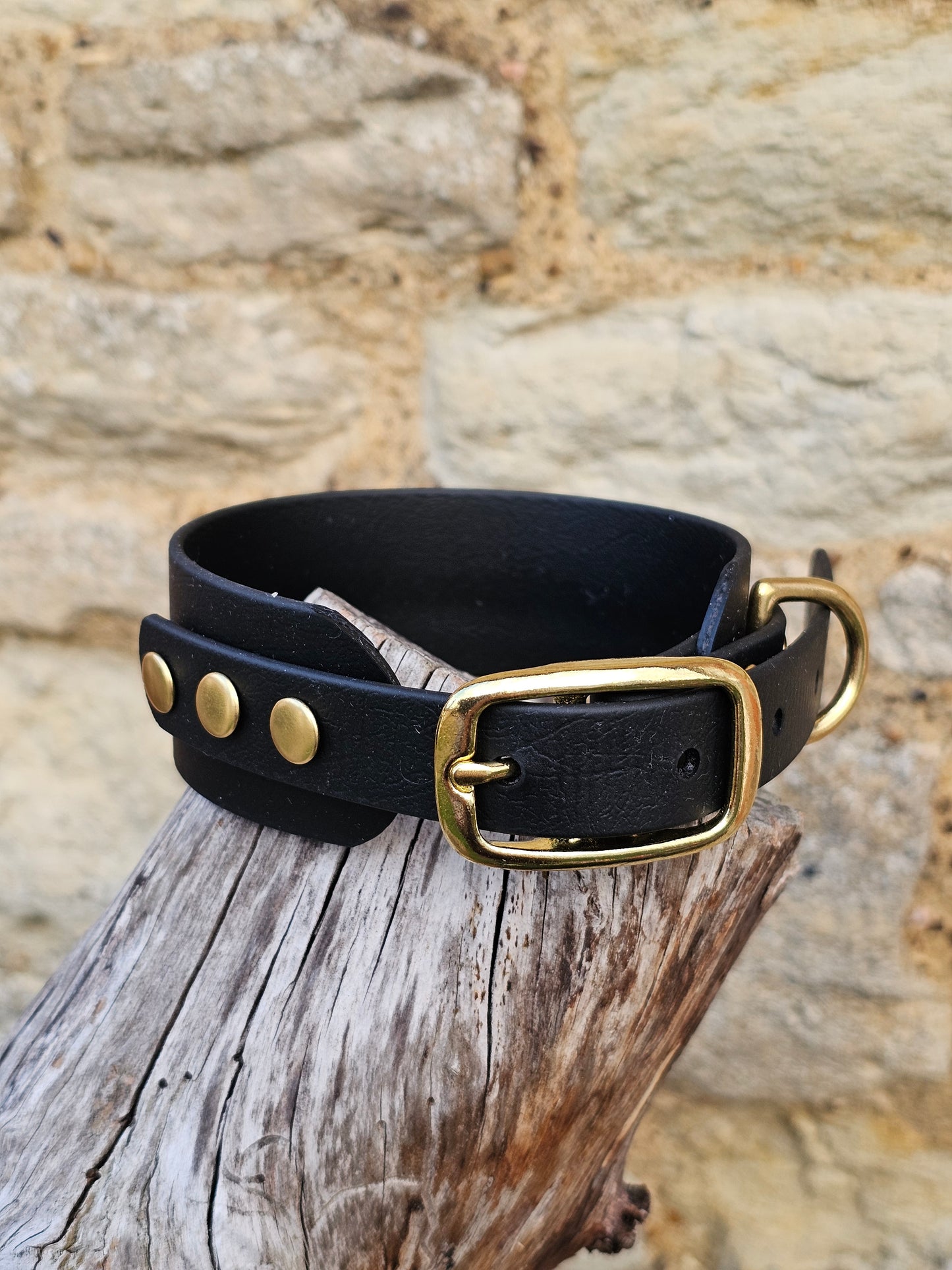 Black - Waterproof BioThane© Wide Fit Dog Collar / Martingale Collar