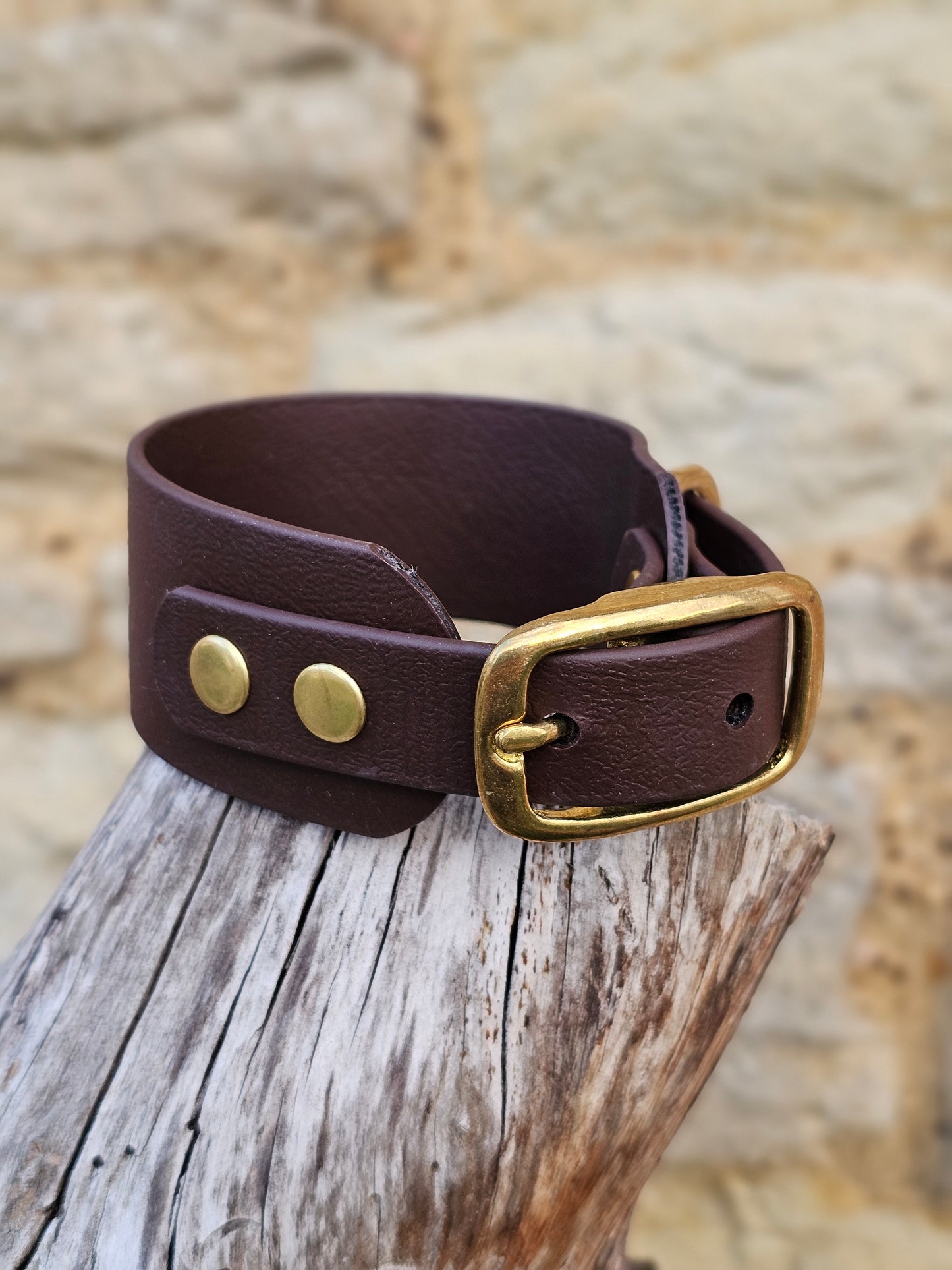 Dark Brown - Waterproof BioThane© Wide Fit Dog Collar / Martingale Collar
