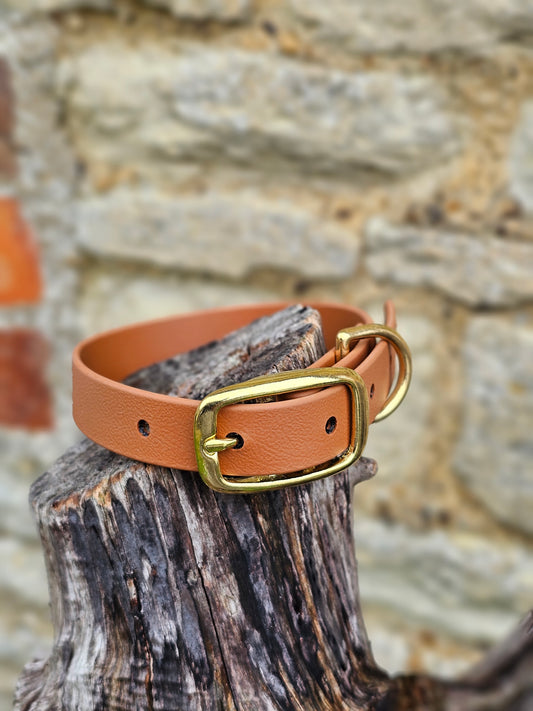 Tan - Waterproof BioThane© Dog Collar