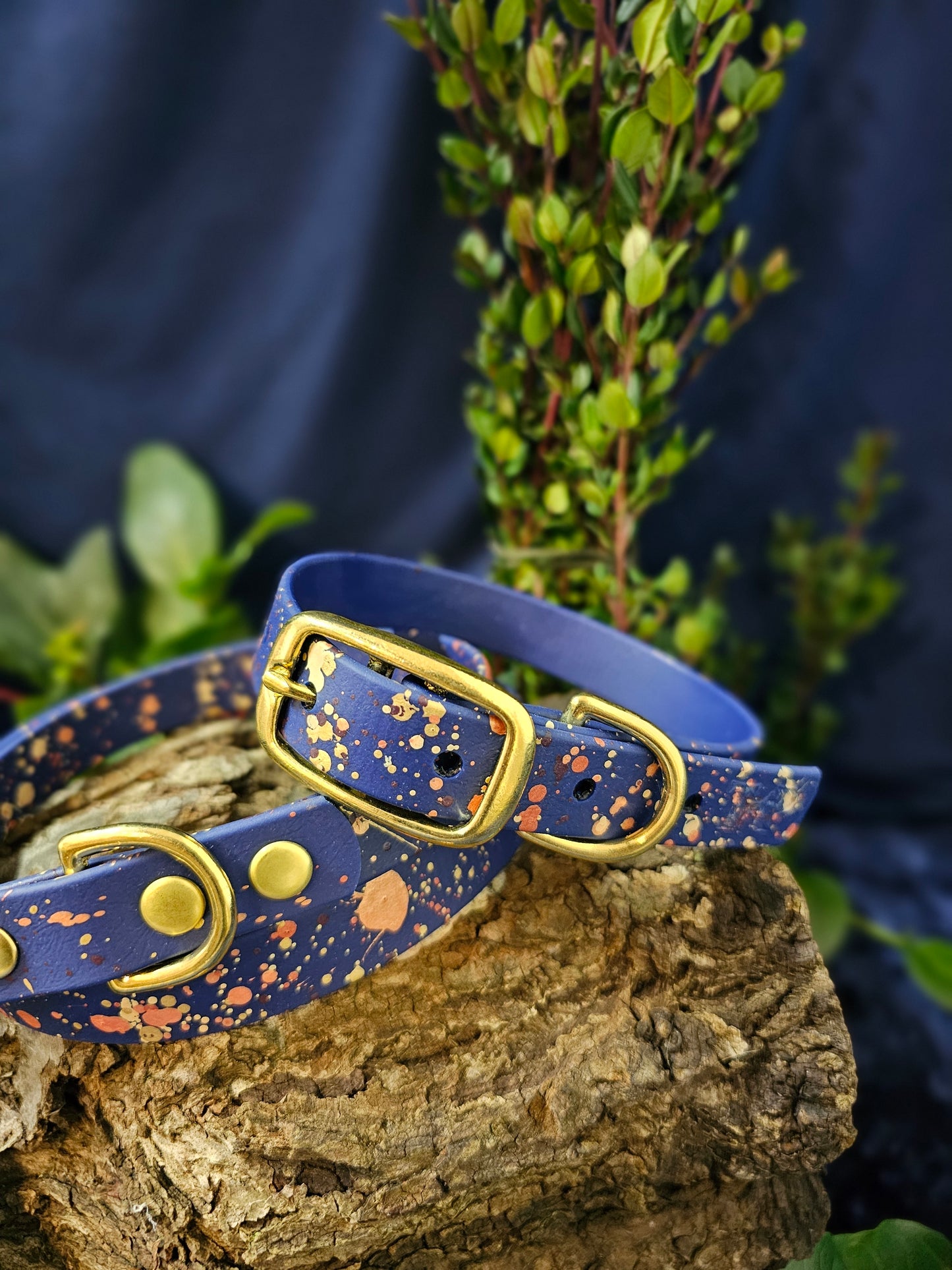 NEW!!! - Celestial Splatter Dog Collar & Lead Bundle - BioThane® (24-piece Bundle)