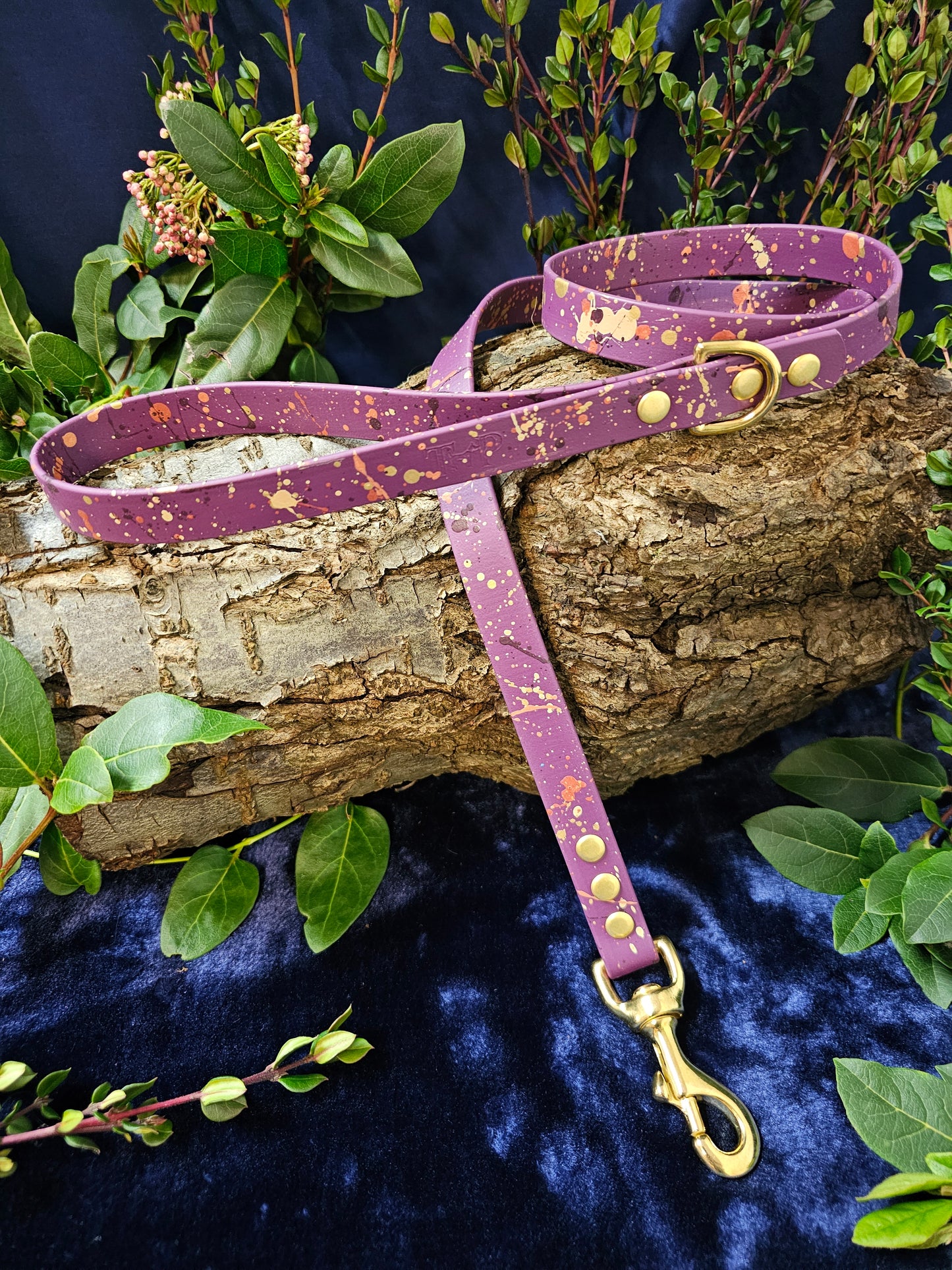 Celestial Aubergine – Waterproof BioThane® Splatter Dog Lead