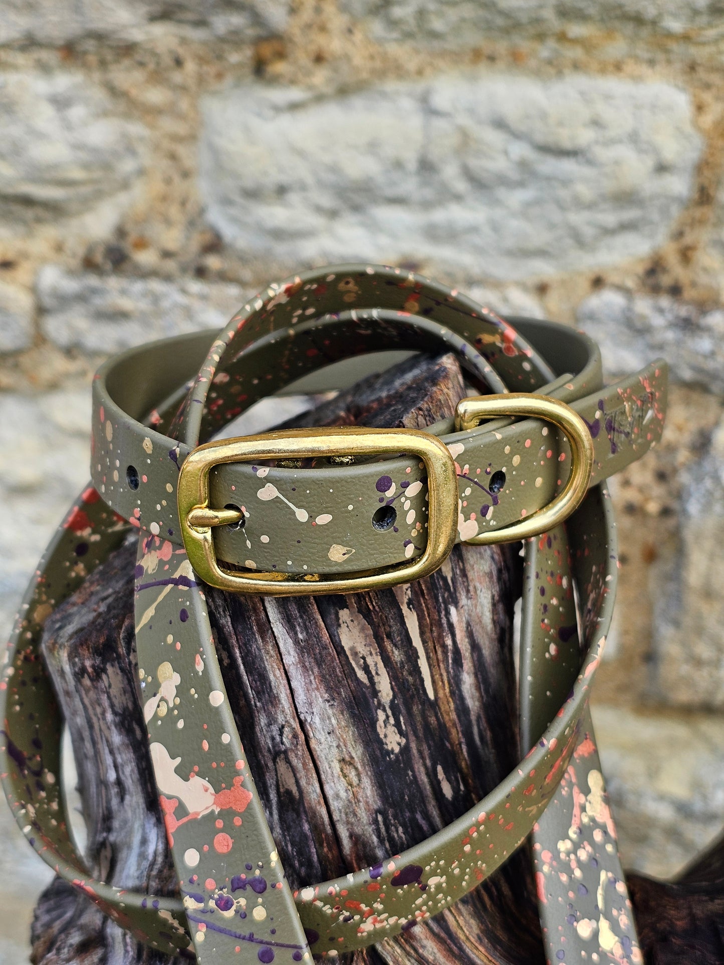 NEW!!! - Celestial Splatter Dog Collar & Lead Bundle - BioThane® (24-piece Bundle)