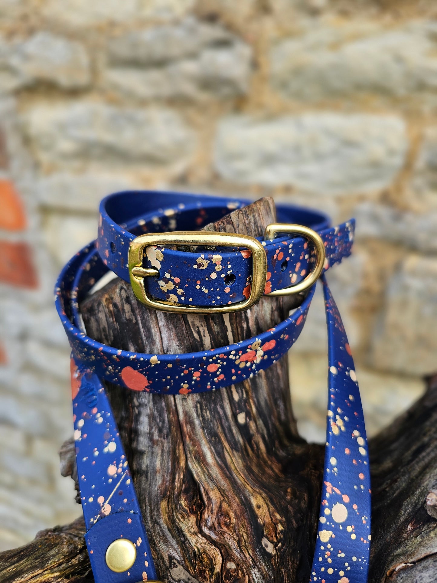 NEW!!! - Celestial Splatter Dog Collar & Lead Bundle - BioThane® (24-piece Bundle)