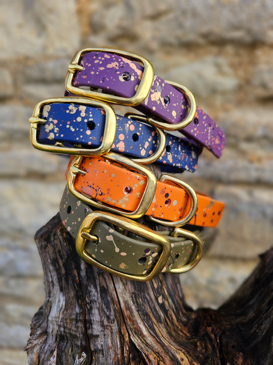 NEW!!! - Celestial Splatter Dog Collar & Lead Bundle - BioThane® (24-piece Bundle)