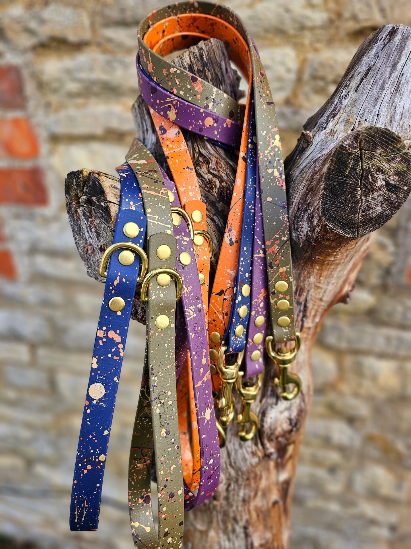 NEW!!! - Celestial Splatter Dog Collar & Lead Bundle - BioThane® (24-piece Bundle)