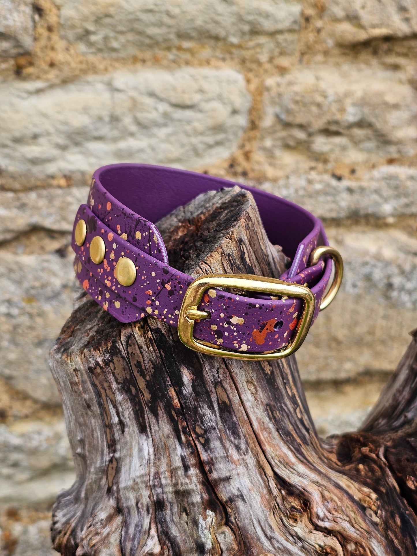 Celestial Aubergine - Waterproof BioThane© Sighthound Splatter Collar