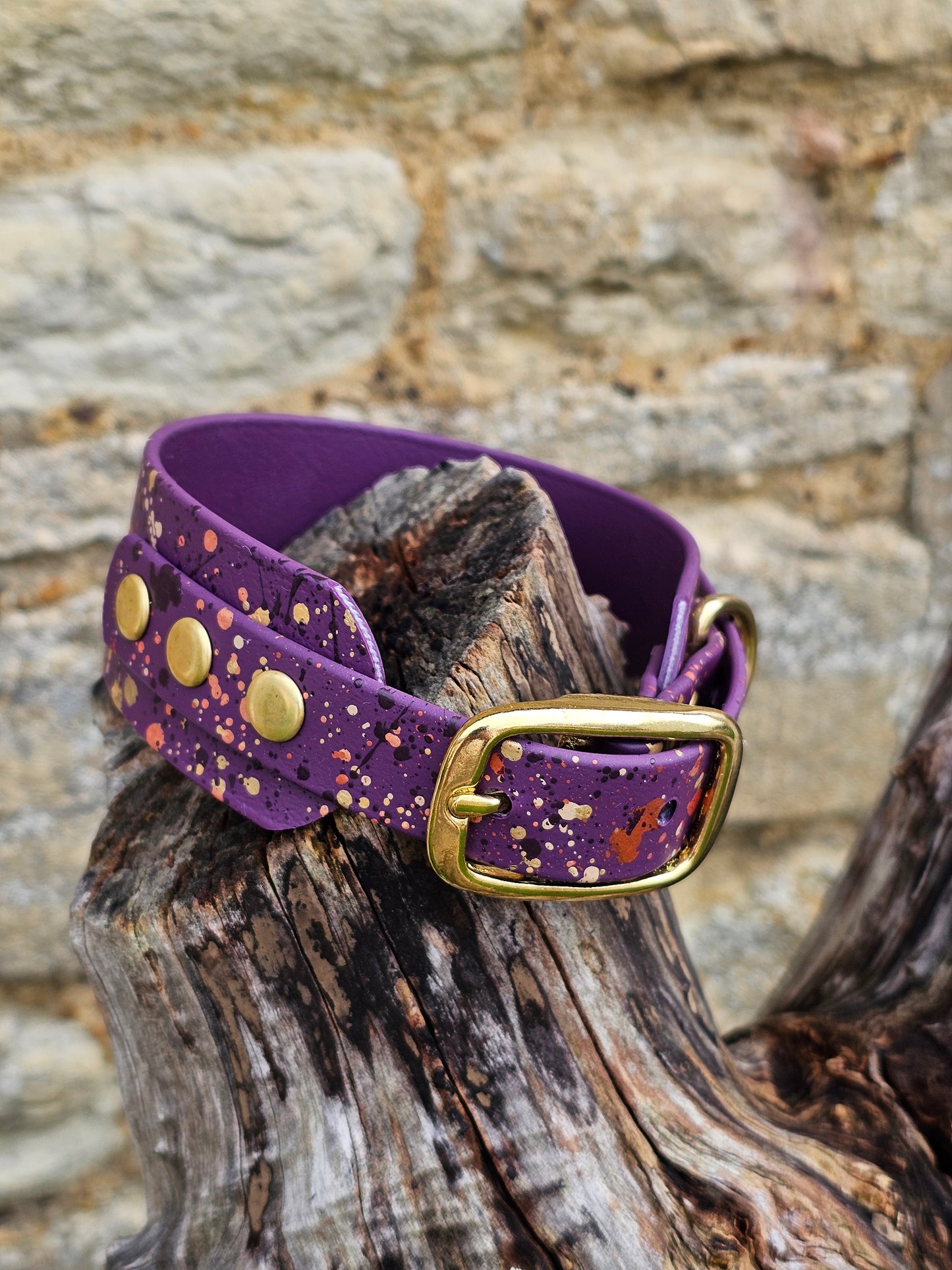 Celestial Aubergine - Waterproof BioThane© Sighthound Splatter Collar