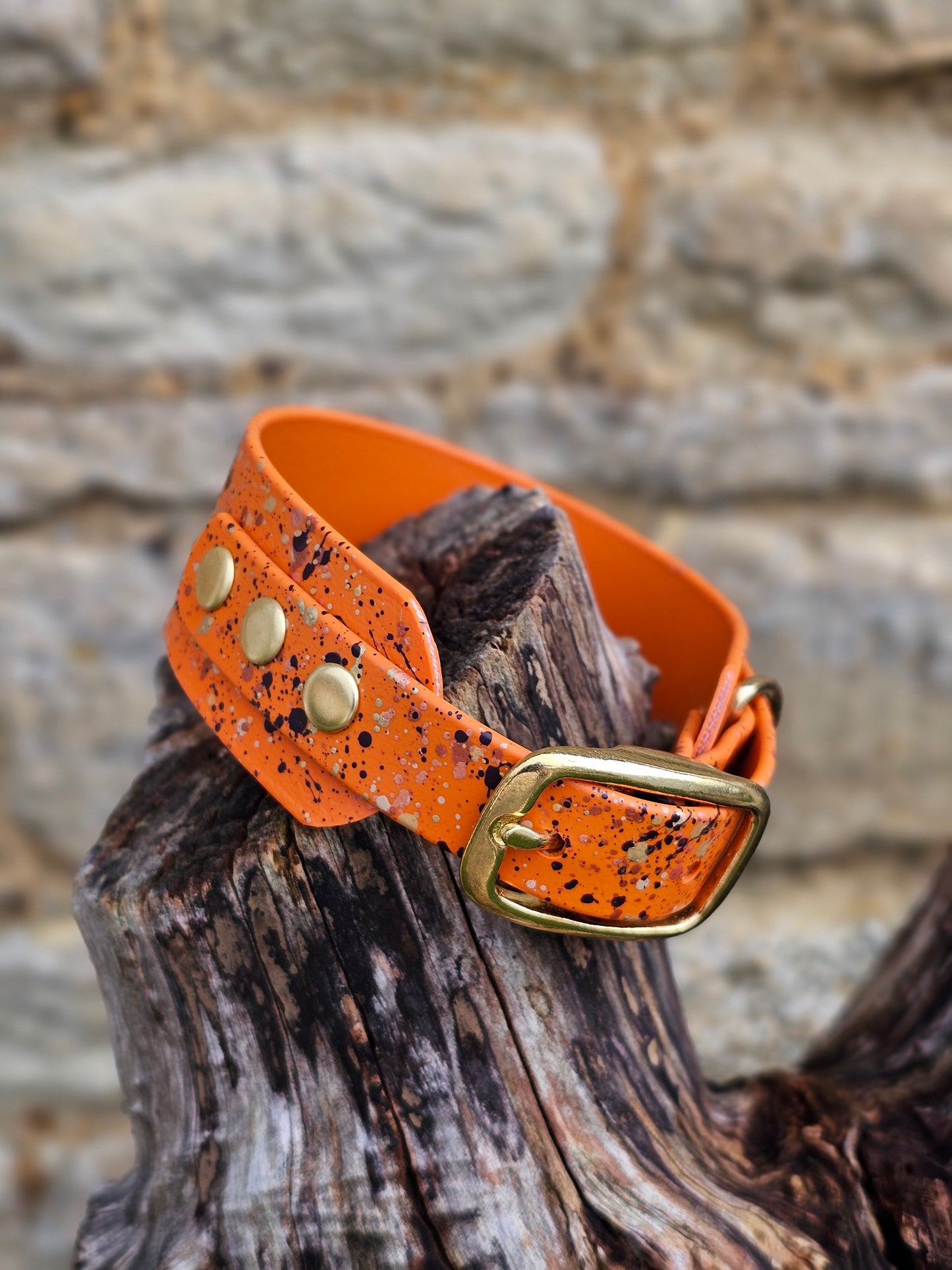 Celestial Burnt Orange - Waterproof BioThane© Sighthound Splatter Collar