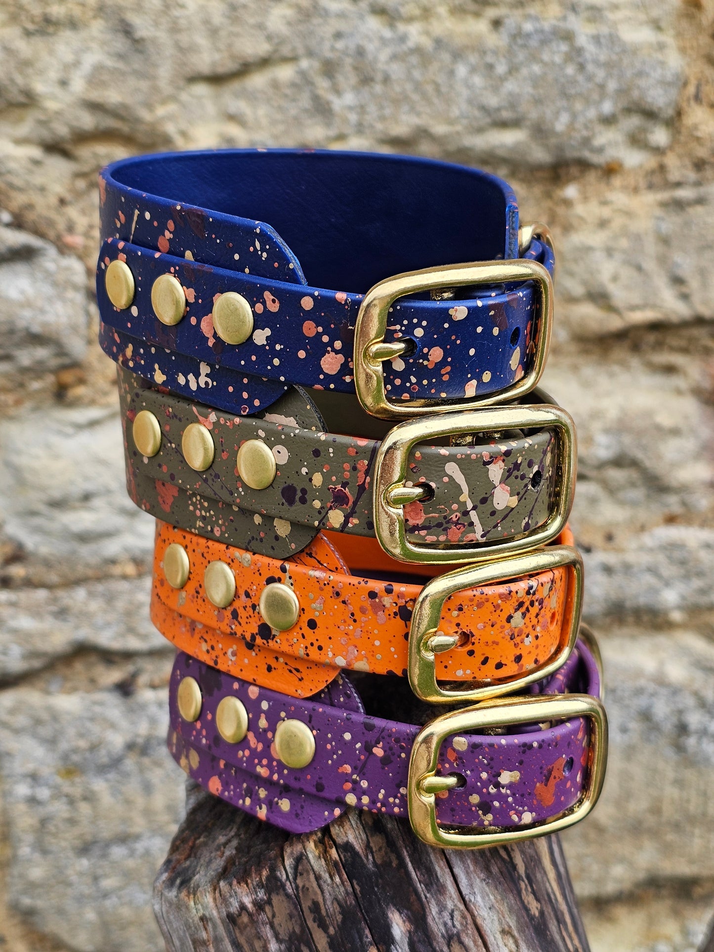 Celestial Navy - Waterproof BioThane© Sighthound Splatter Collar