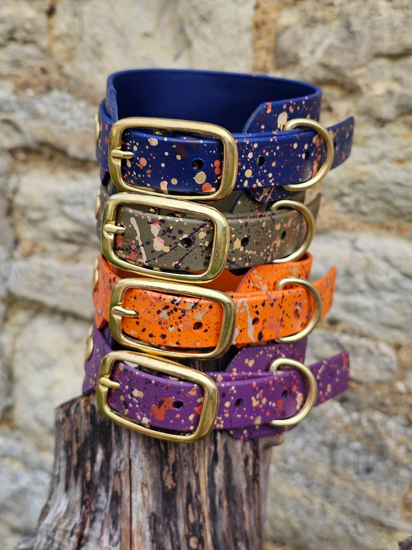 Celestial Navy - Waterproof BioThane© Sighthound Splatter Collar