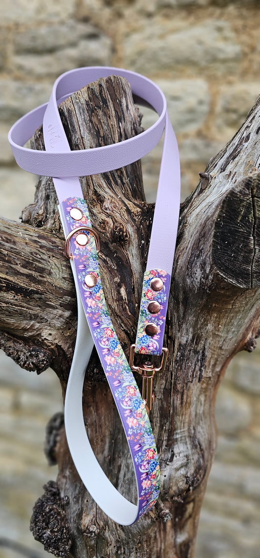 Twilight Blooms – Waterproof BioThane® Dog Lead