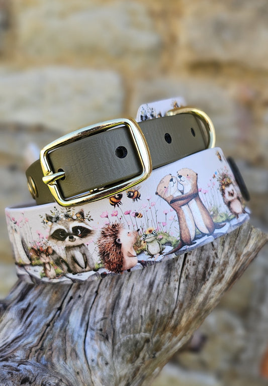 Little Wildlings – Waterproof BioThane® wide-fit Sighthound Dog Collar