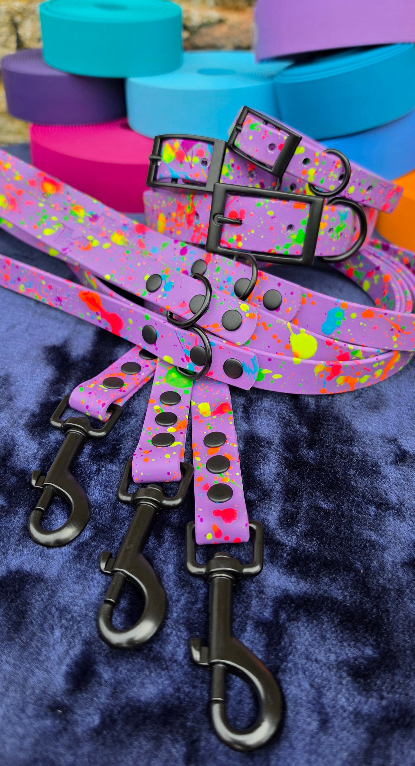 Neon Splatter Bundle - BioThane® 24-piece Bundle