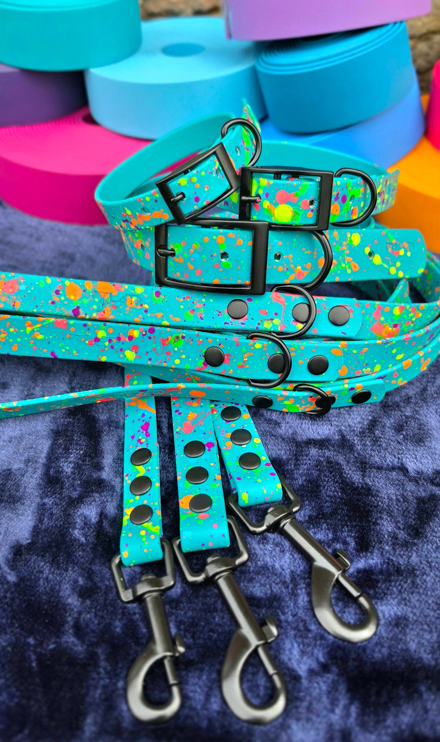 Neon Splatter Bundle - BioThane® 24-piece Bundle