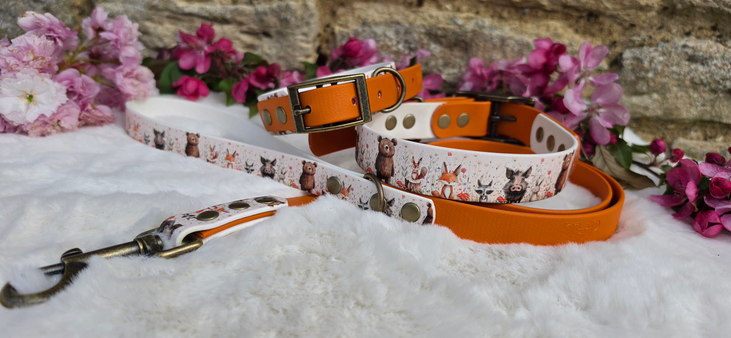 Hello Woodland – Waterproof BioThane® Dog Lead