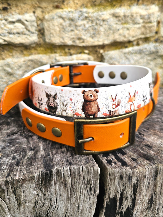 Hello Woodland Waterproof BioThane® Dog Collar