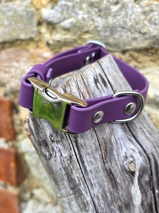 Aubergine Waterproof BioThane® Quick Release Dog Collar