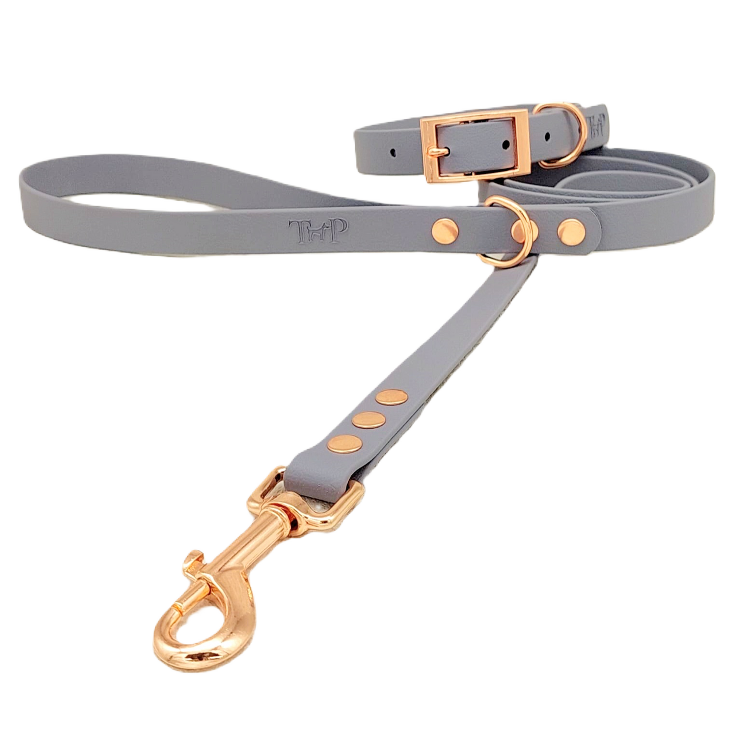 Grey Waterproof BioThane© Dog Collar