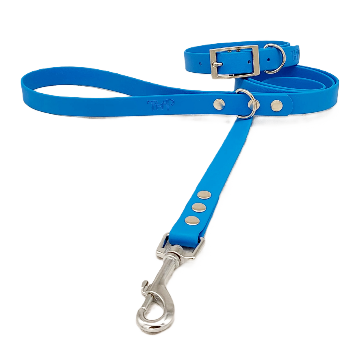 Blue Waterproof BioThane© Dog Collar