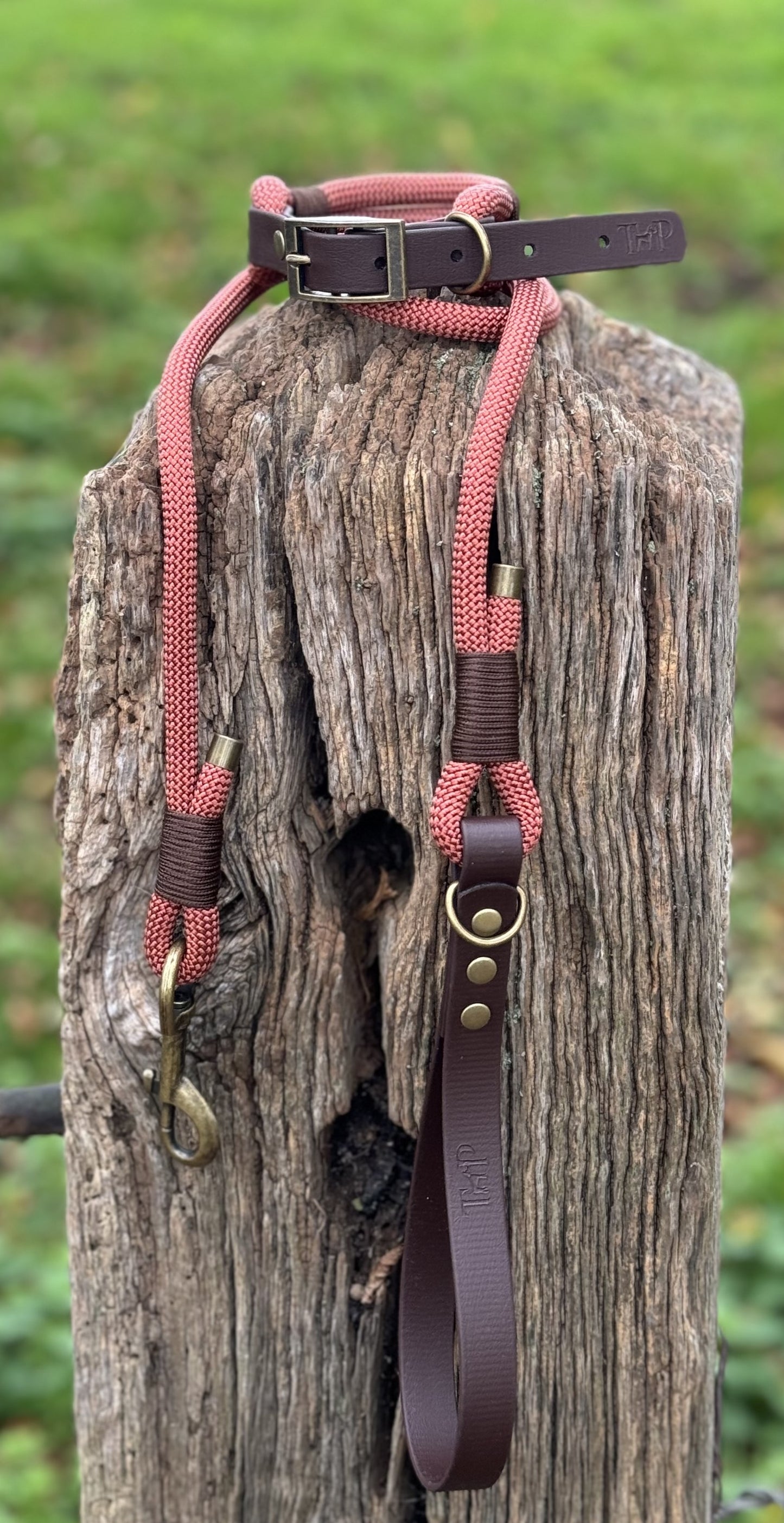 RUST & DARK BROWN - Classic Rope BioThane® Dog Collar