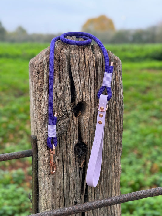 PURPLE & LILAC - Classic Rope BioThane® Dog Lead