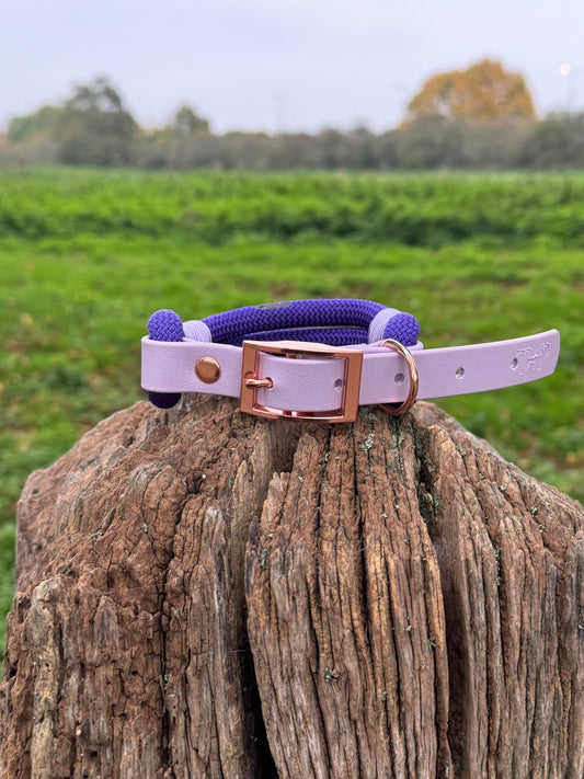 PURPLE & LILAC - Classic Rope BioThane® Dog Collar