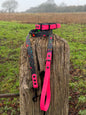 Neon Splatter Collection Neon Pink -  BioThane waterproof Splatter Dog Collar & Lead