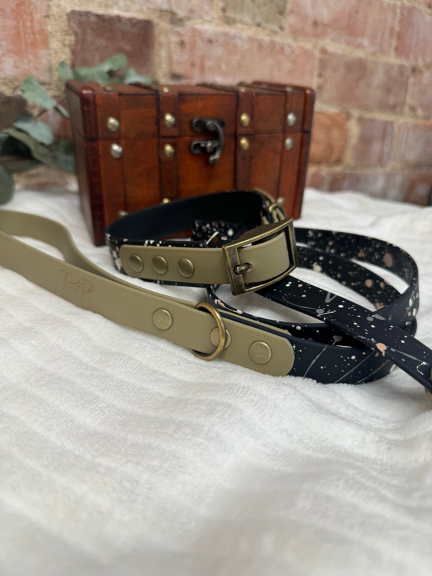 Ironstone - BioThane waterproof Splatter Dog Collar Terra Collection