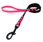 JfP - BLACK/NEONPINK Splatter - Waterproof BioThane© 2-coloured Dog Collar & Lead