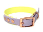 JfP - LEMON/LILAC Splatter - Waterproof BioThane© 2-coloured Dog Collar & Lead